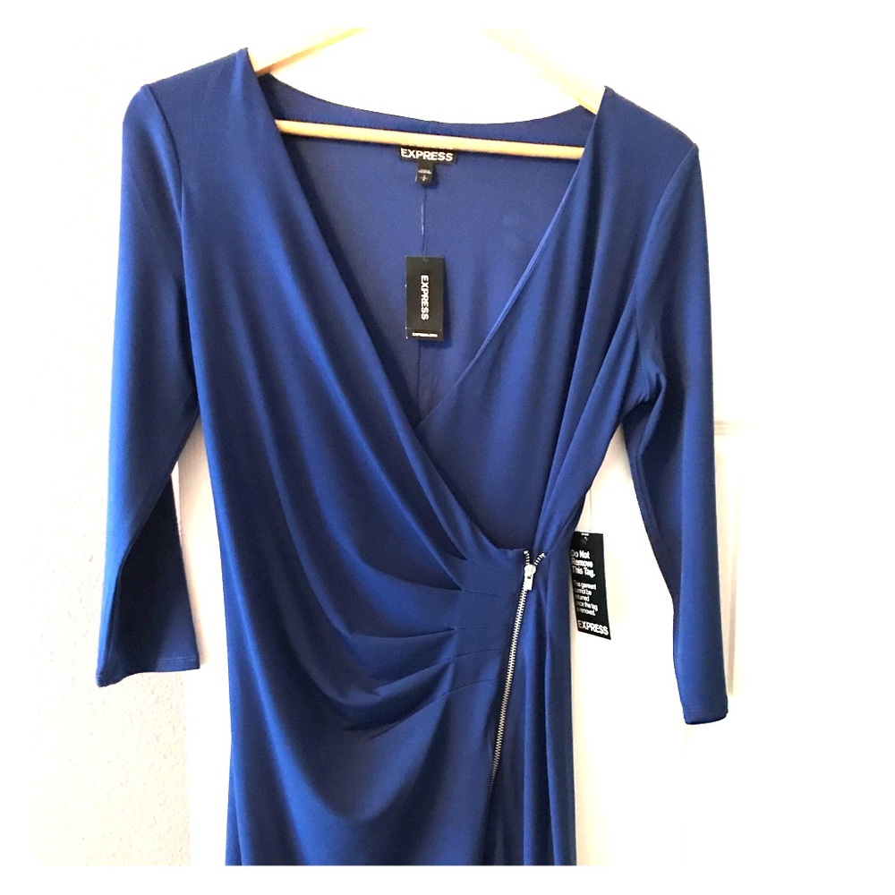 Cobolt Blue Express Side ZIP Dress (Never Worn)